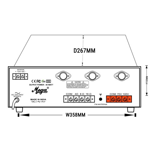 Denson 45 U P.A Low Power Mixer Amplifier